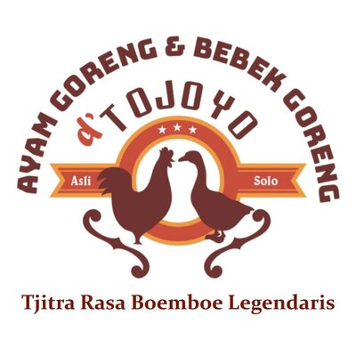 Trademark Ayam Goreng & Bebek Goreng d'TOJOYO Asli Solo Tjitra Rasa Boemboe Legendaris + Gambar