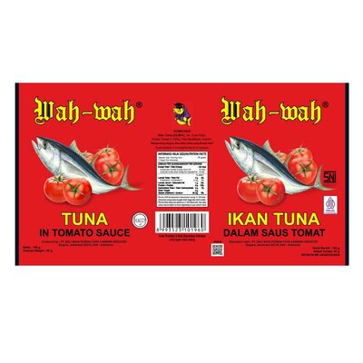 Trademark WAH-WAH (TUNA IN TOMATO SAUCE)
