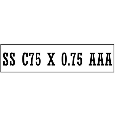 Trademark SS C75 X 0.75 AAA