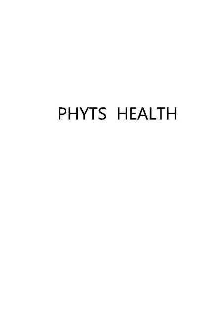 Trademark PHYTS HEALTH