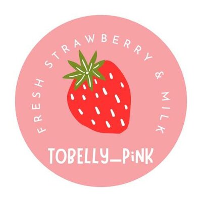 Trademark Tobelly Pink Fresh Strawberry & Milk