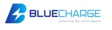 Trademark BLUECHARGE powered by centrepark + Logo