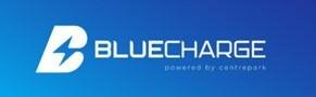 Trademark BLUECHARGE powered by centrepark + Logo