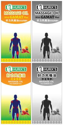 Trademark HURIX'S MASSAGE OIL WITH GAMAT PLUS HURUF KANJI DAN LUKISAN