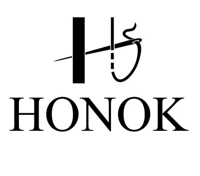 Trademark LOGO H pada label honok menggunakan simbol jarum sebagai arti pembuat busana