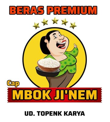 Trademark Beras Premium Cap MBOK JI'NEM UD. TOPENK KARYA + LOGO