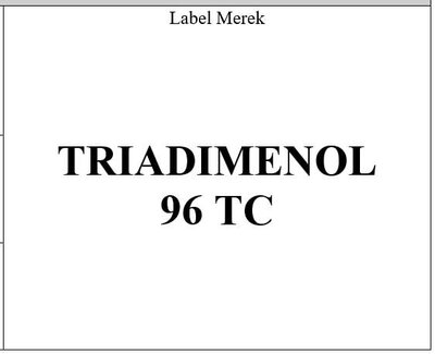 Trademark TRIADIMENOL 96 TC