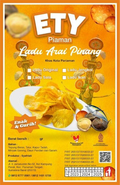 Trademark Ladu Arai Pinang Ety Piaman