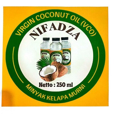 Trademark Virgin Coconut Oil (VCO) "Nifadza" Minyak Kelapa Murni Netto: 250 ml