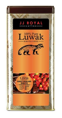 Trademark JJ ROYAL COFFEE 100% PURE LUWAK ROBUSTA COFFEE + Lukisan