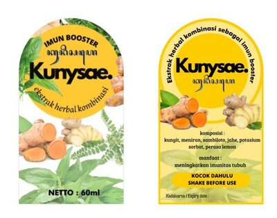 Trademark KUNYSAE -merk untuk kemasan botol