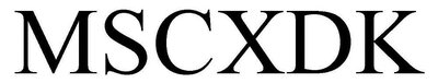 Trademark MSCXDK