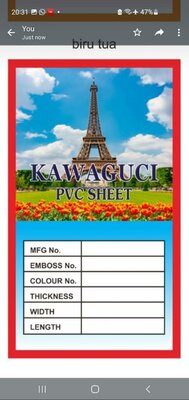 Trademark Kawaguci PVC Sheet