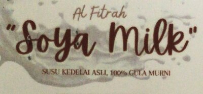 Trademark Al Fitrah "Soya Milk" Susu Kedelai Asli, 100% Gula Murni