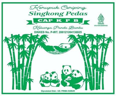 Trademark Kerupuk Ceriping Singkong Pedas CAP KPB KELUARGA PANDA BAMBU + LUKISAN