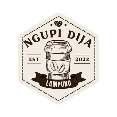 Trademark ngopi di sini (Ngupi Dija EST 2023 Lampung + Lukisan)