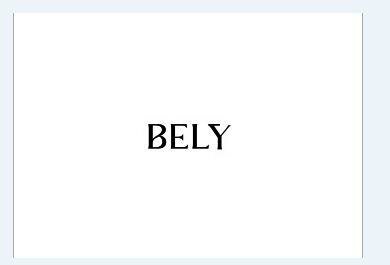 Trademark BELY