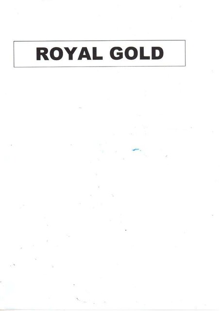 Trademark ROYAL GOLD