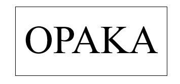 Trademark OPAKA