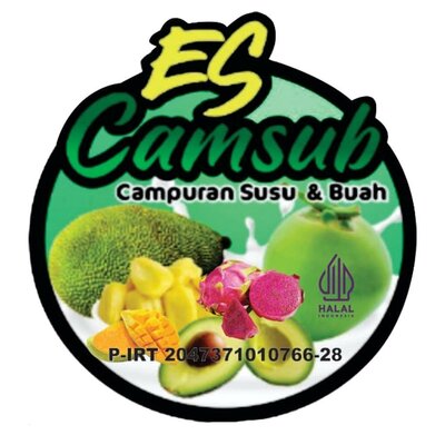 Trademark ES CAMSUB Campuran Susu & Buah + Lukisan