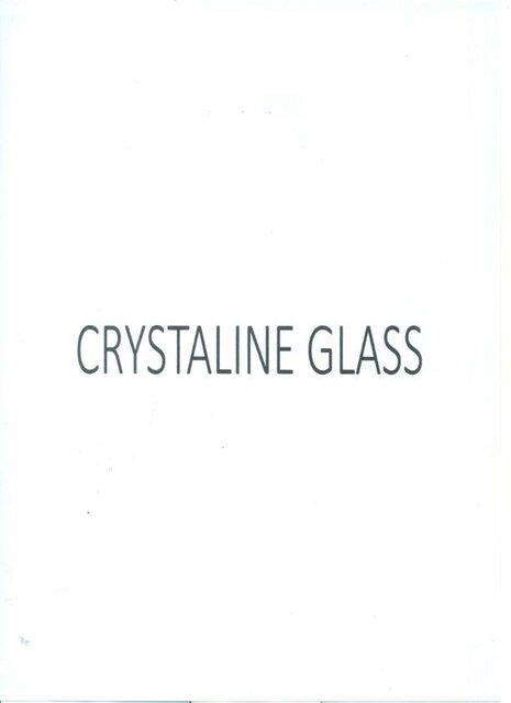 Trademark CRYSTALINE GLASS