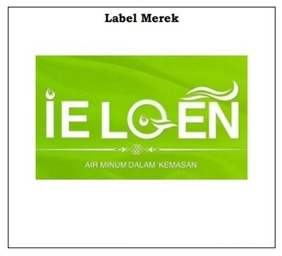 Trademark IE LOEN Air Minum Dalam Kemasan + Logo