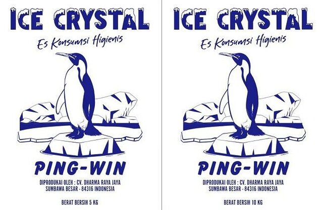 Trademark Ice Crystal Es Konsumsi Higienis Ping-Win + Lukisan