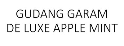 Trademark GUDANG GARAM DE LUXE APPLE MINT