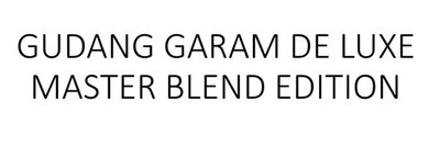 Trademark GUDANG GARAM DE LUXE MASTER BLEND EDITION