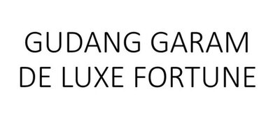 Trademark GUDANG GARAM DE LUXE FORTUNE