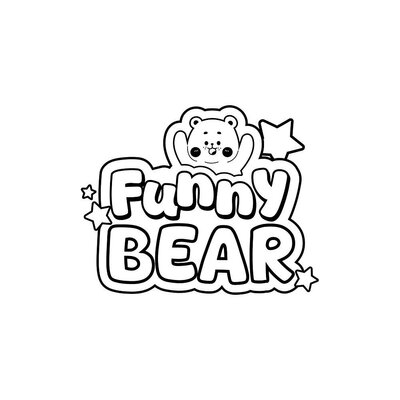 Trademark Funny Bear+Lukisaan