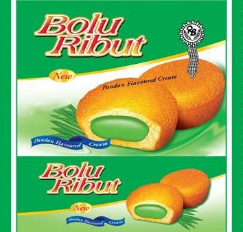 Trademark BOLU RIBUT PANDAN FLAVOURED CREAM + LUKISAN