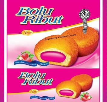 Trademark BOLU RIBUT STRAWBERRY CUSTARD CREAM + LUKISAN