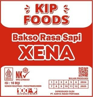 Trademark Bakso Xena (KIP FOOD Bakso Rasa Sapi XENA + Lukisan)