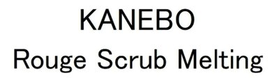 Trademark KANEBO Rouge Scrub Melting