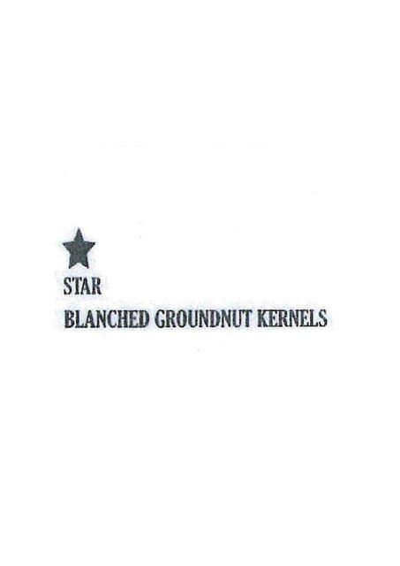 Trademark STAR BLANCHED GROUNDNUT KERNELS