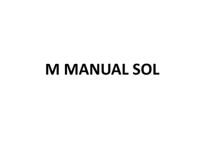 Trademark M MANUAL SOL