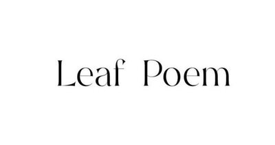 Trademark Leaf Poem