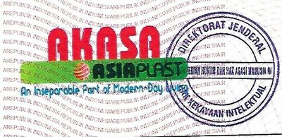 Trademark Akasa Asiaplast (Akasa Asiaplast An Inseparable Part of Modern Day Living + LOGO)