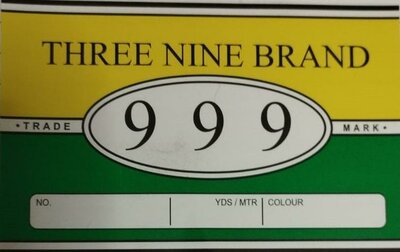 Trademark THREE NINE BRAND (THREE NINE BRAND 999 + Logo)