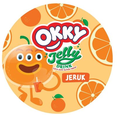 Trademark OKKY JELLY DRINK Cara Asik Tunda Lapar Jeruk + lukisan