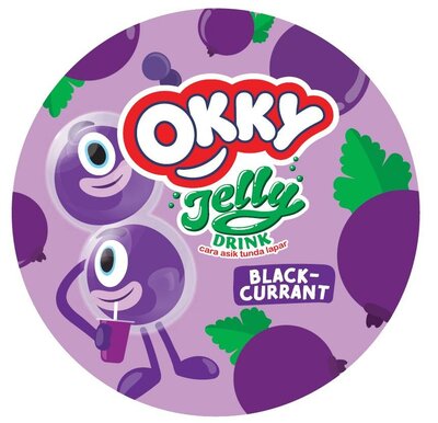 Trademark OKKY JELLY DRINK Cara Asik Tunda Lapar Black Currant + lukisan