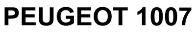 Trademark PEUGEOT 1007