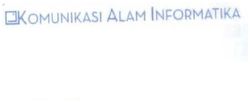 Trademark KOMUNIKASI ALAM INFORMATIKA