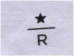 Trademark R + LUKISAN BINTANG