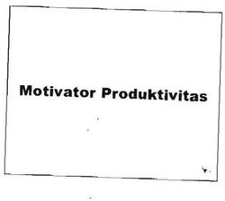 Trademark MOTIVATOR PRODUKTIVITAS