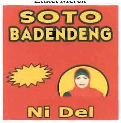 Trademark SOTO BADENDENG NI DEL