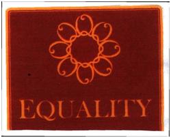 Trademark Logo Berbentuk BUNGA MATAHARI Tulisan : EQUALITY Bentuk Segi empat