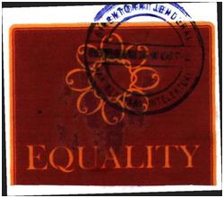 Trademark Logo Berbentuk BUNGA MATAHARI Tulisan : EQUALITY Bentuk Segi empat