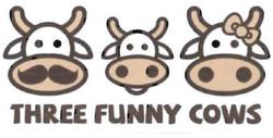 Trademark Three Funny Cows